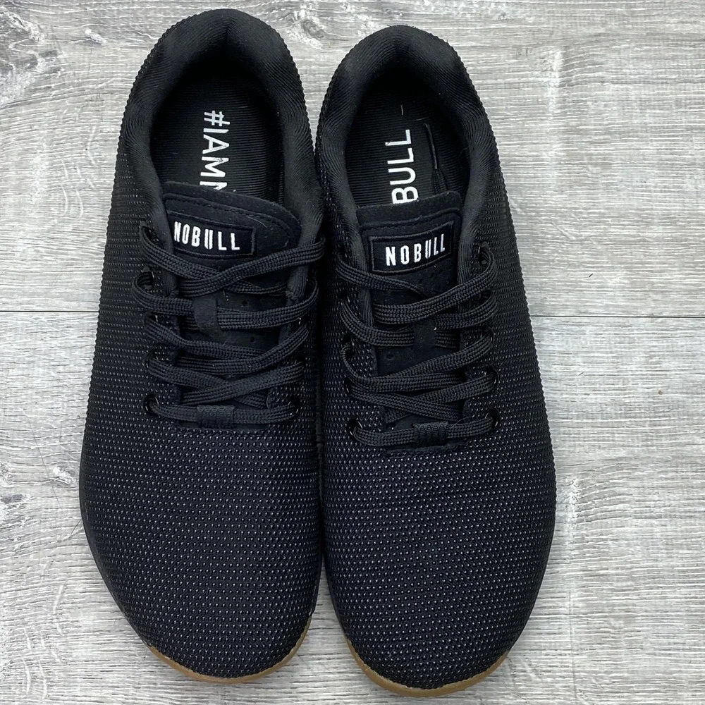 NOBULL Trainer Shoes Mens Size 9.5 Black SuperFabric Gum Sole Athletic Sneakers - Picture 10 of 12